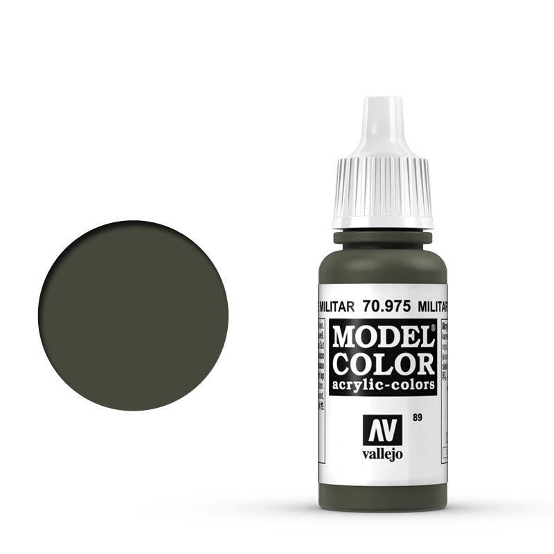 AV70975 Vallejo Model Colour #089 Military Green 17 ml Acrylic Paint [70975] Vallejo