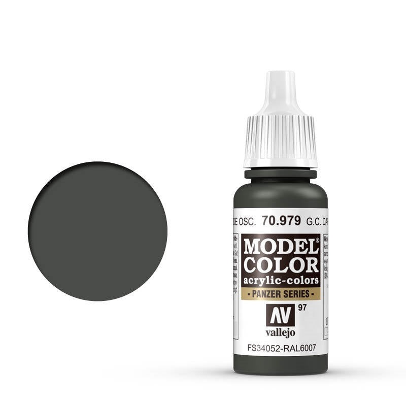 AV70979 Vallejo Model Colour #097 German Cam Dark Green 17 ml Acrylic Paint [70979] Vallejo