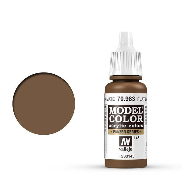 AV70983 Vallejo Model Colour #143 Flat Earth 17 ml Acrylic Paint [70983]