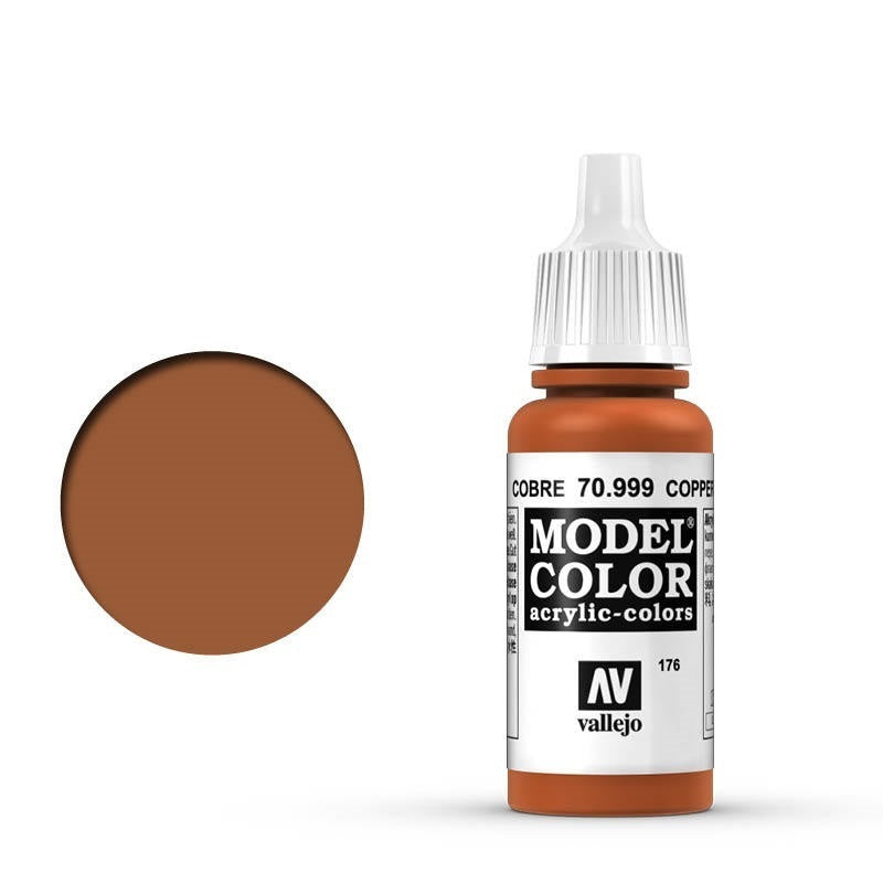 AV70999 Vallejo Model Colour #176 Metallic Copper 17 ml Acrylic Paint [70999] Vallejo