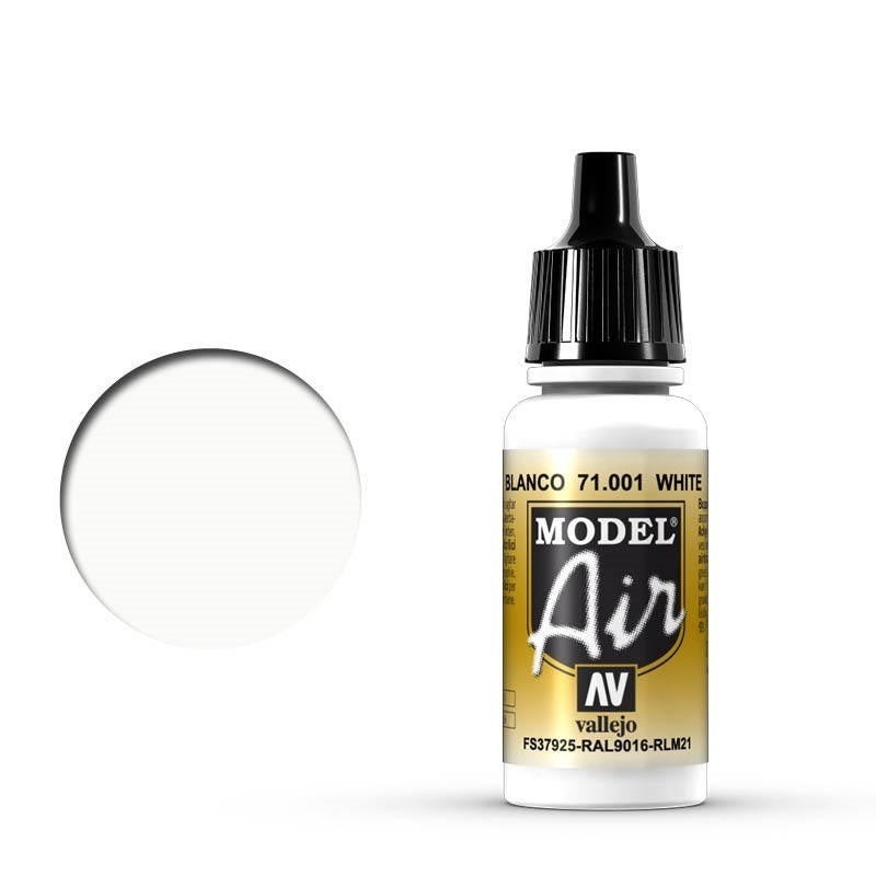 AV71001 Vallejo Model Air White 17 ml Acrylic Airbrush Paint [71001] Vallejo