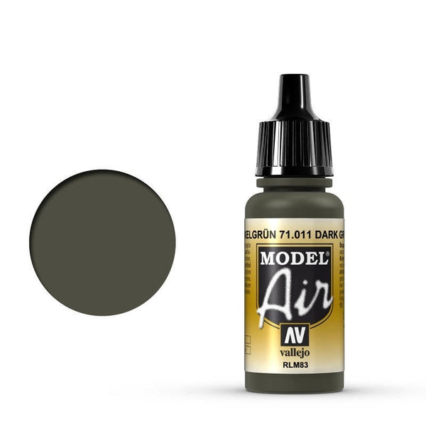 AV71011 Vallejo Model Air Dark Green RLM83 18 ml Acrylic Airbrush Paint [71011]