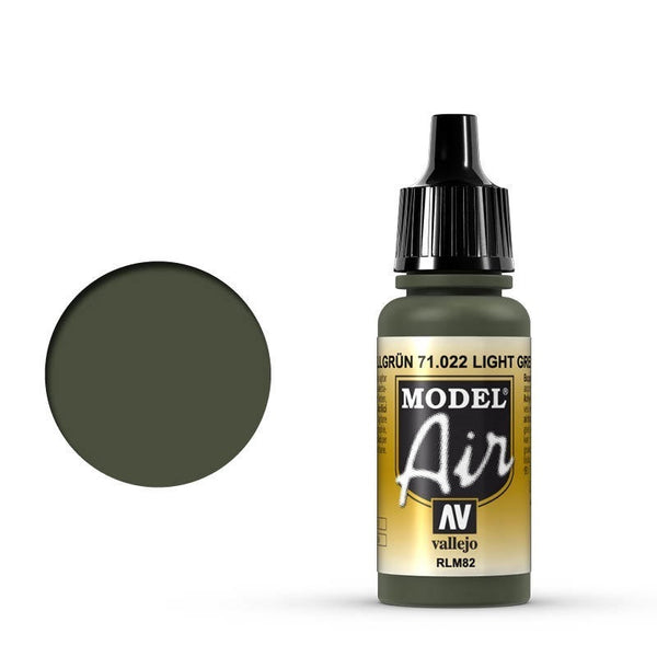 AV71022 Vallejo Model Air Light Green RLM82 17 ml Acrylic Airbrush Paint [71022]