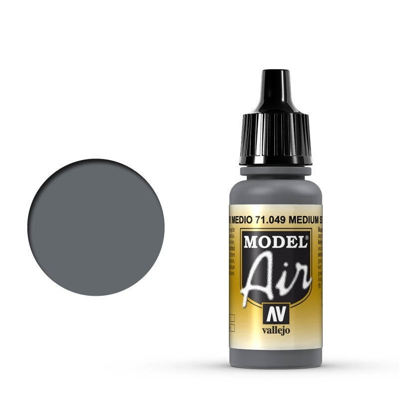 AV71049 Vallejo Model Air Medium Sea Gray 17 ml Acrylic Airbrush Paint [71049] Vallejo