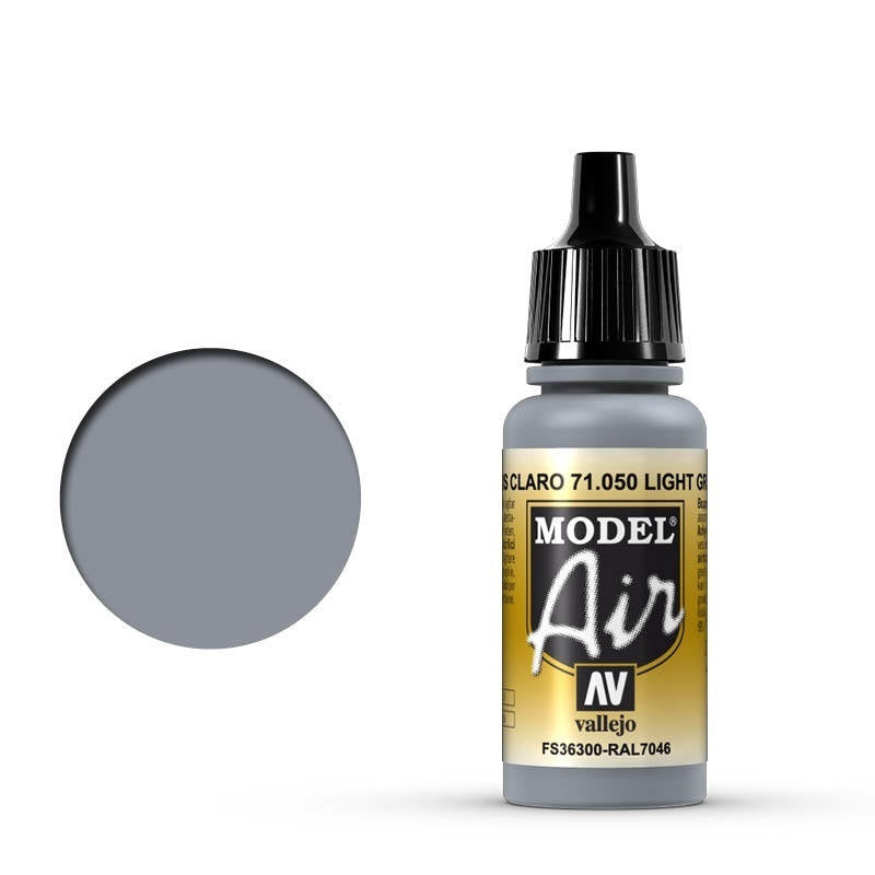 AV71050 Vallejo Model Air Light Gray 17 ml Acrylic Airbrush Paint [71050] Vallejo