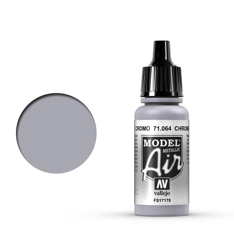 AV71064 Vallejo Model Air Chrome 18 ml Acrylic Airbrush Paint [71064] Vallejo