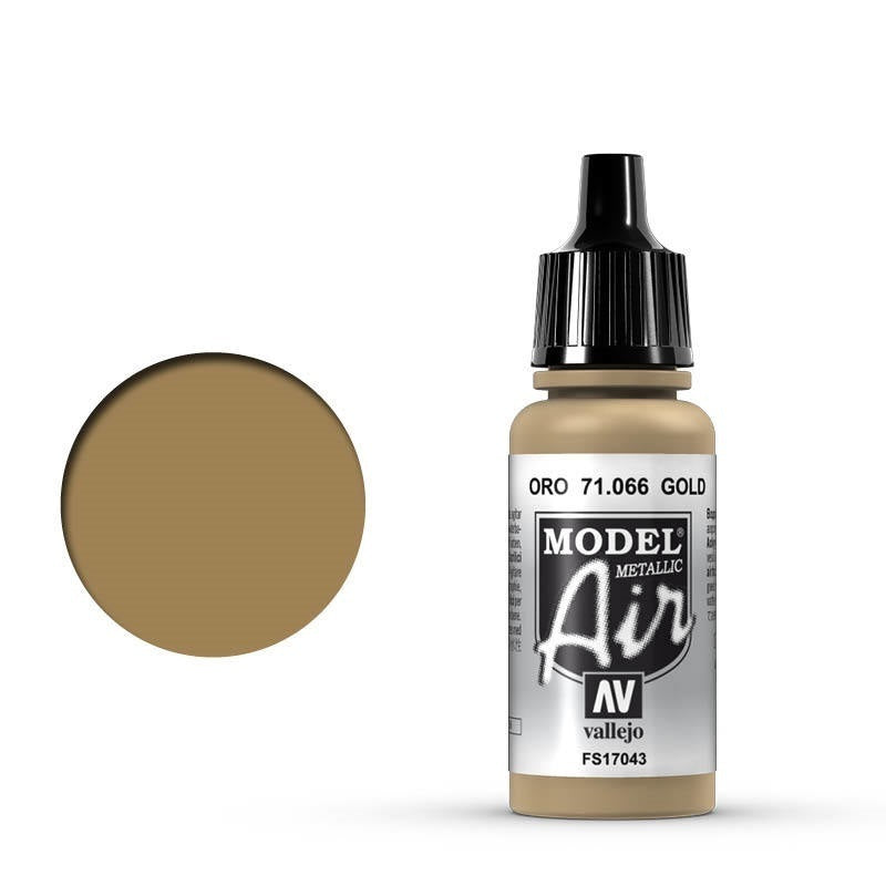 AV71066 Vallejo Model Air Gold 17 ml Acrylic Airbrush Paint [71066] Vallejo