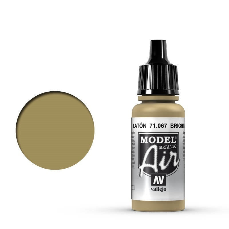 AV71067 Vallejo Model Air Bright Brass 17 ml Acrylic Airbrush Paint [71067] Vallejo