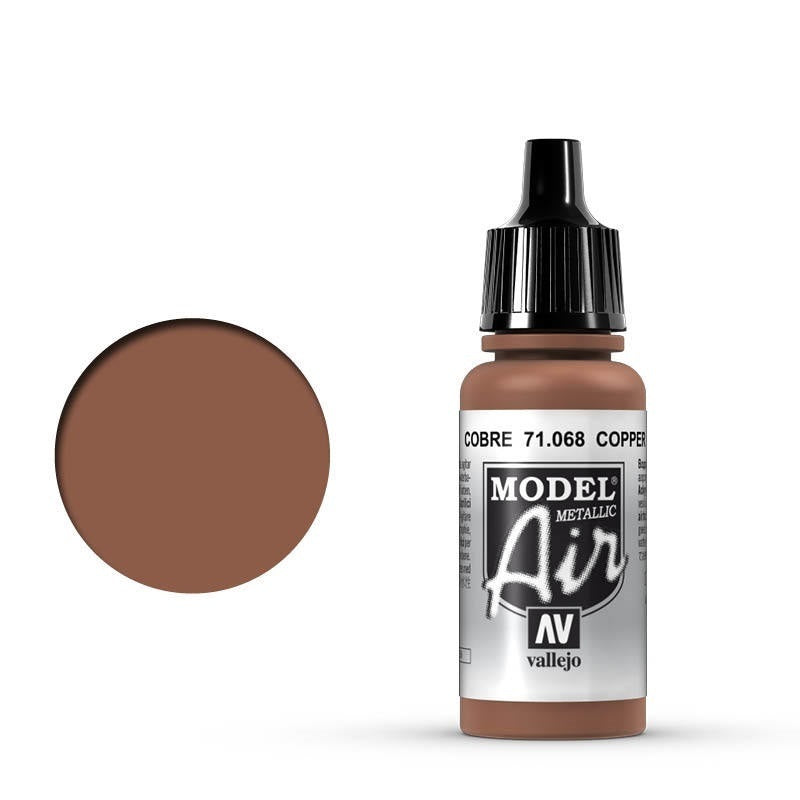 AV71068 Vallejo Model Air Copper 17 ml Acrylic Airbrush Paint [71068]