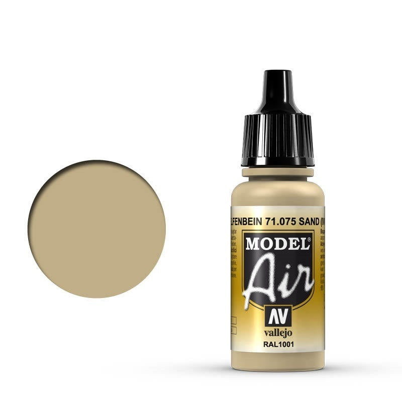 AV71075 Vallejo Model Air Sand (Ivory) 17 ml Acrylic Airbrush Paint [71075] Vallejo