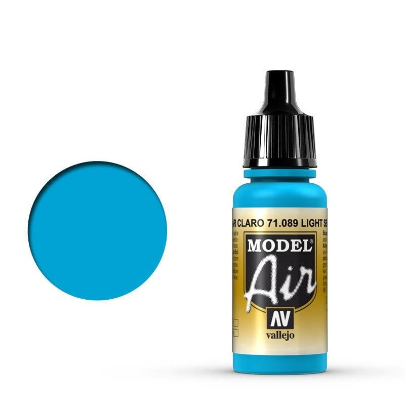 AV71089 Vallejo Model Air Light Sea Blue 17 ml Acrylic Airbrush Paint [71089]