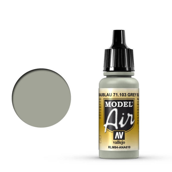 AV71103 Vallejo Model Air Gray Blue RLM84 17 ml Acrylic Airbrush Paint [71103]