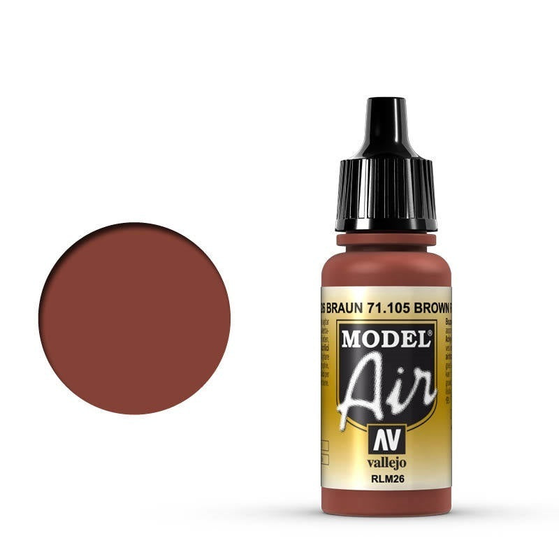 AV71105 Vallejo Model Air Brown RLM26 17 ml Acrylic Airbrush Paint [71105] Vallejo