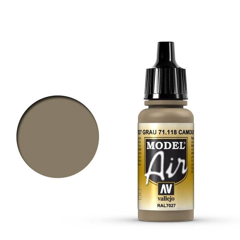 AV71118 Vallejo Model Air Camouflage Gray 17 ml Acrylic Airbrush Paint [71118] Vallejo
