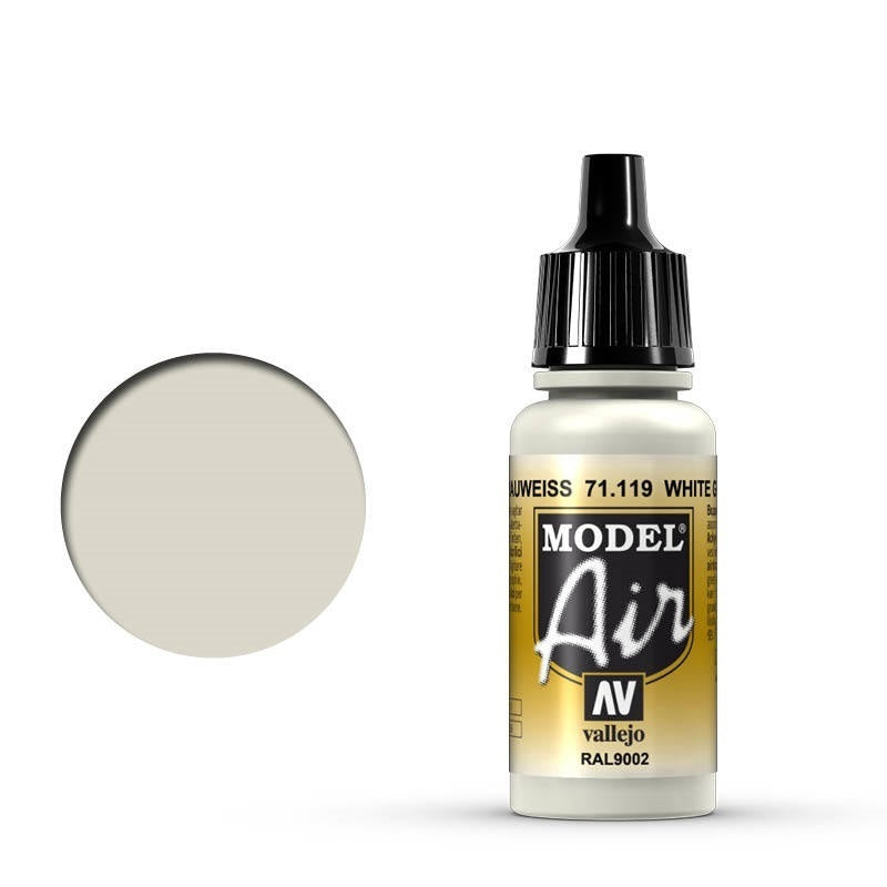 AV71119 Vallejo Model Air White Gray 17 ml Acrylic Airbrush Paint [71119] Vallejo