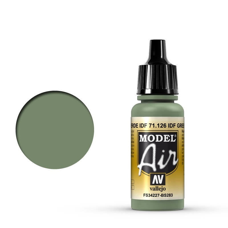 AV71126 Vallejo Model Air IDF Green 17 ml Acrylic Airbrush Paint [71126] Vallejo
