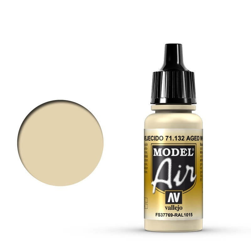 AV71132 Vallejo Model Air Aged White 17 ml Acrylic Airbrush Paint [71132] Vallejo