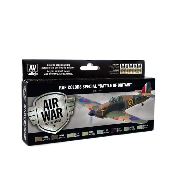 AV71144 Vallejo Model Air RAF & FAA Special Battle of Britain WWII 8 Colour Acrylic Paint Set [71144] Vallejo