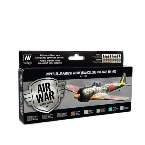 AV71152 Vallejo Model Air Imperial Japanese Army (IJA) 8 Colour Acrylic Airbrush Paint Set [71152] Vallejo