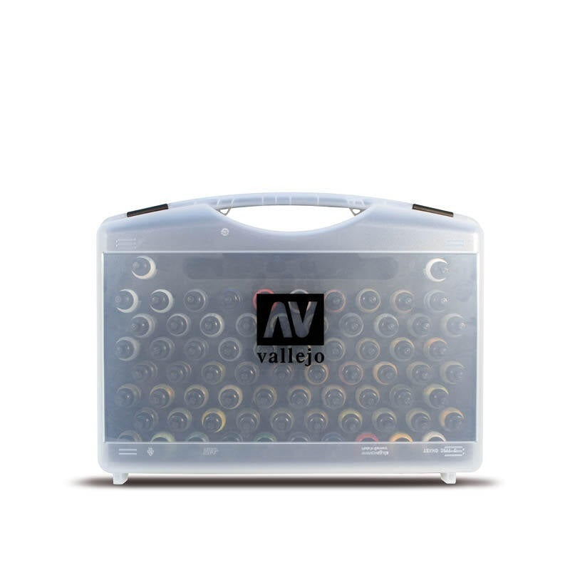 AV71170 Vallejo Model Air 72 Basic Colors + Brushes Plastic Case [71170] Vallejo