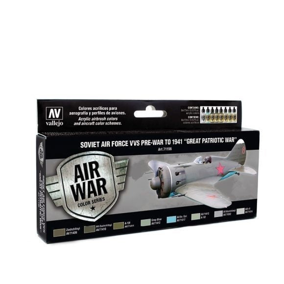 AV71196 Vallejo Model Air Soviet Air Force VVS Pre-War To 1941 Great Patriotic War Acrylic Paint Set [71196] Vallejo