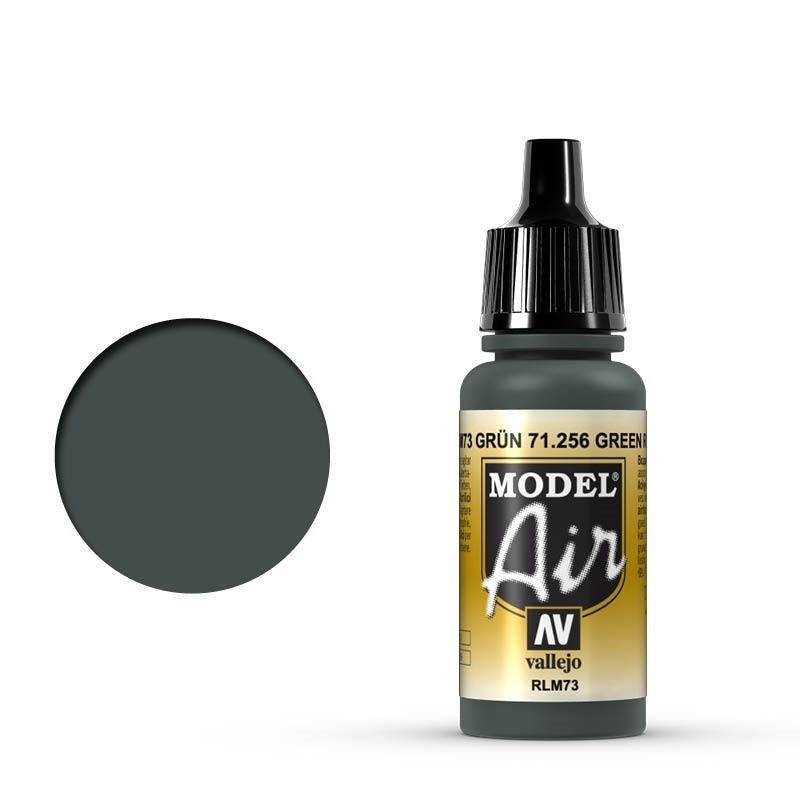 AV71256 Vallejo Model Air Green RLM73 17 ml Acrylic Airbrush Paint [71256] Vallejo