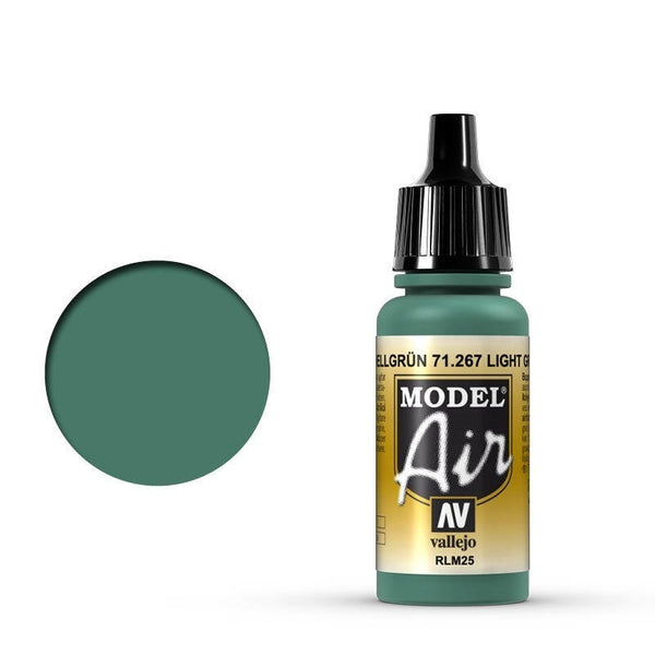 AV71267 Vallejo Model Air Light Green RLM25 17 ml Acrylic Airbrush Paint [71267]