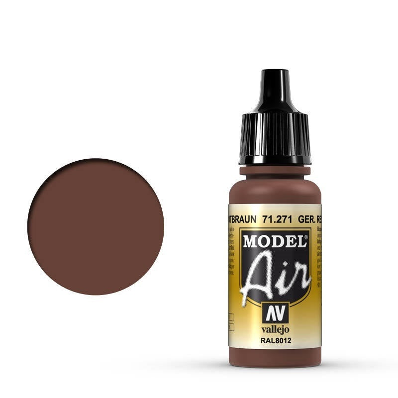 AV71271 Vallejo Model Air German Red Brown 17 ml Acrylic Airbrush Paint [71271] Vallejo