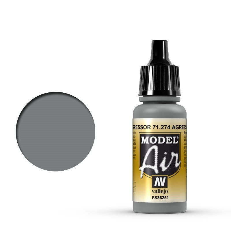 AV71274 Vallejo Model Air Agressor Gray 17 ml Acrylic Airbrush Paint [71274] Vallejo