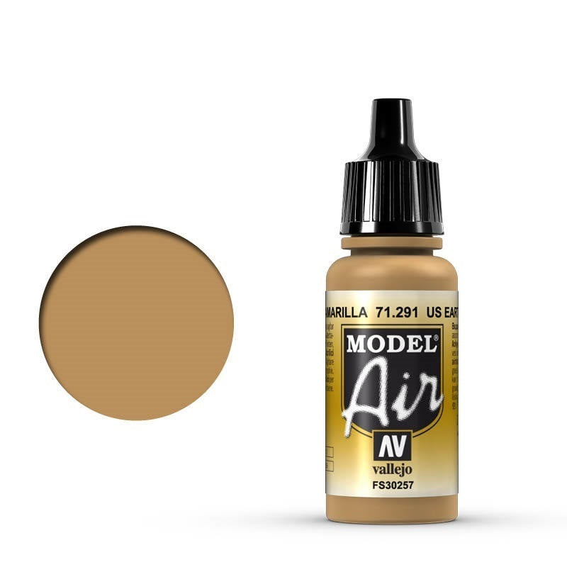 AV71291 Vallejo Model Air US Earth Yellow 17 ml Acrylic Airbrush Paint [71291] Vallejo