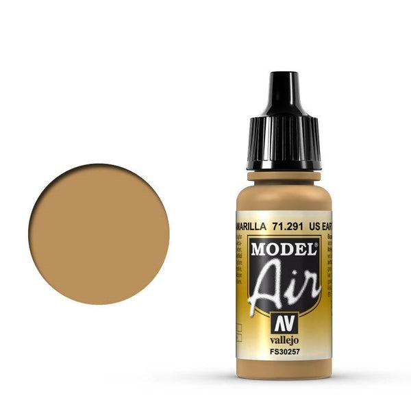 AV71291 Vallejo Model Air US Earth Yellow 17 ml Acrylic Airbrush Paint [71291]