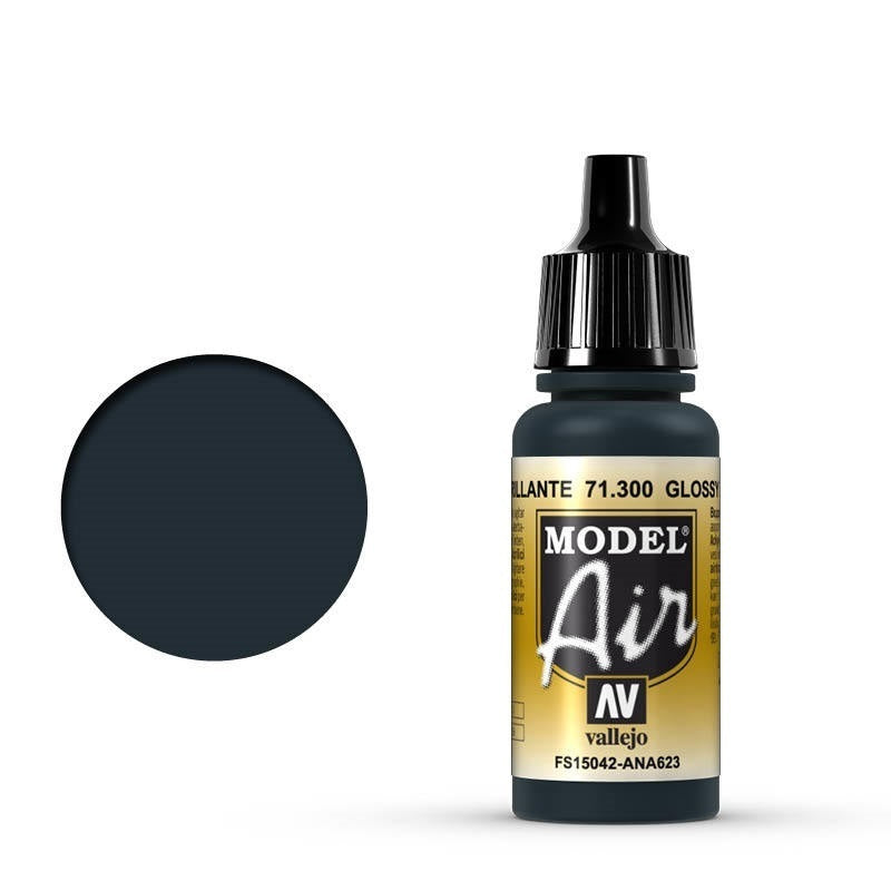 AV71300 Vallejo Model Air Glossy Sea Blue 17 ml Acrylic Airbrush Paint [71300] Vallejo
