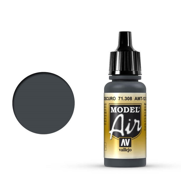 AV71308 Vallejo Model Air AMT-12 Dark Grey 17 ml Acrylic Airbrush Paint [71308]