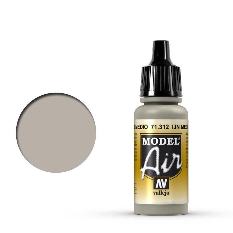 AV71312 Vallejo Model Air IJN Medium Grey 17 ml Acrylic Airbrush Paint [71312] Vallejo