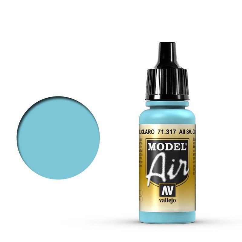 AV71317 Vallejo Model Air AII Sv Gol Light Blue 17 ml Acrylic Airbrush Paint [71317] Vallejo