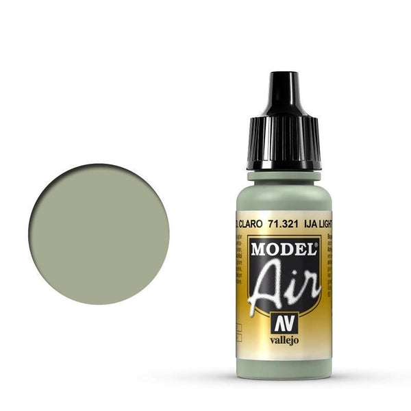 AV71321 Vallejo Model Air IJA Light Grey Green 17 ml Acrylic Airbrush Paint [71321]