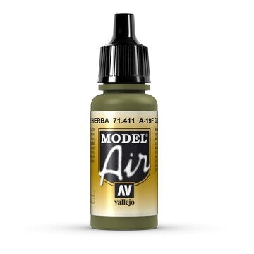 AV71411 Vallejo Model Air A-19F Grass Green 17ml Acrylic Paint [71411] Vallejo