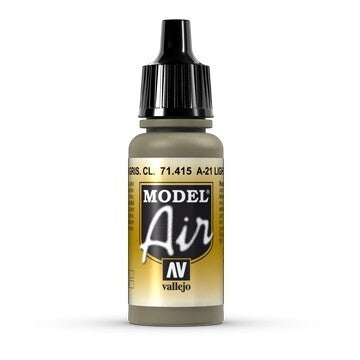 AV71415 Vallejo Model Air A-21 Light Greyish Brown 17ml Acrylic Paint [71415] Vallejo