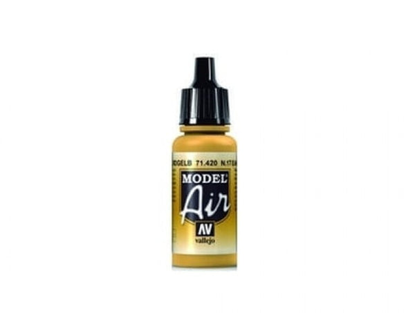 AV71420 Vallejo Model Air Nº17 Earth Yellow 17ml Acrylic Paint [71420]