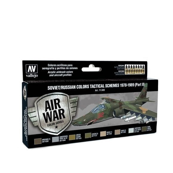 AV71608 Vallejo Model Air Soviet / Russian Tactical Schemes 1978-1989 (Part II) Acrylic Paint Set [71608] Vallejo