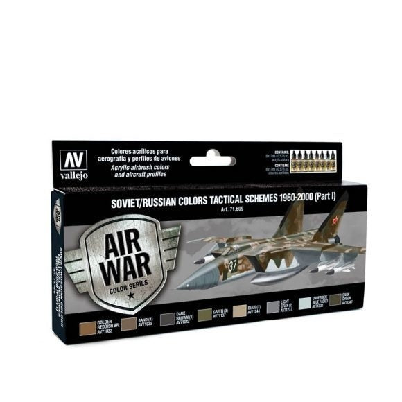 AV71609 Vallejo Model Air Soviet / Russian Tactical Schemes 1960-2000 (Part I) (8) Acrylic Paint Set [71609] Vallejo