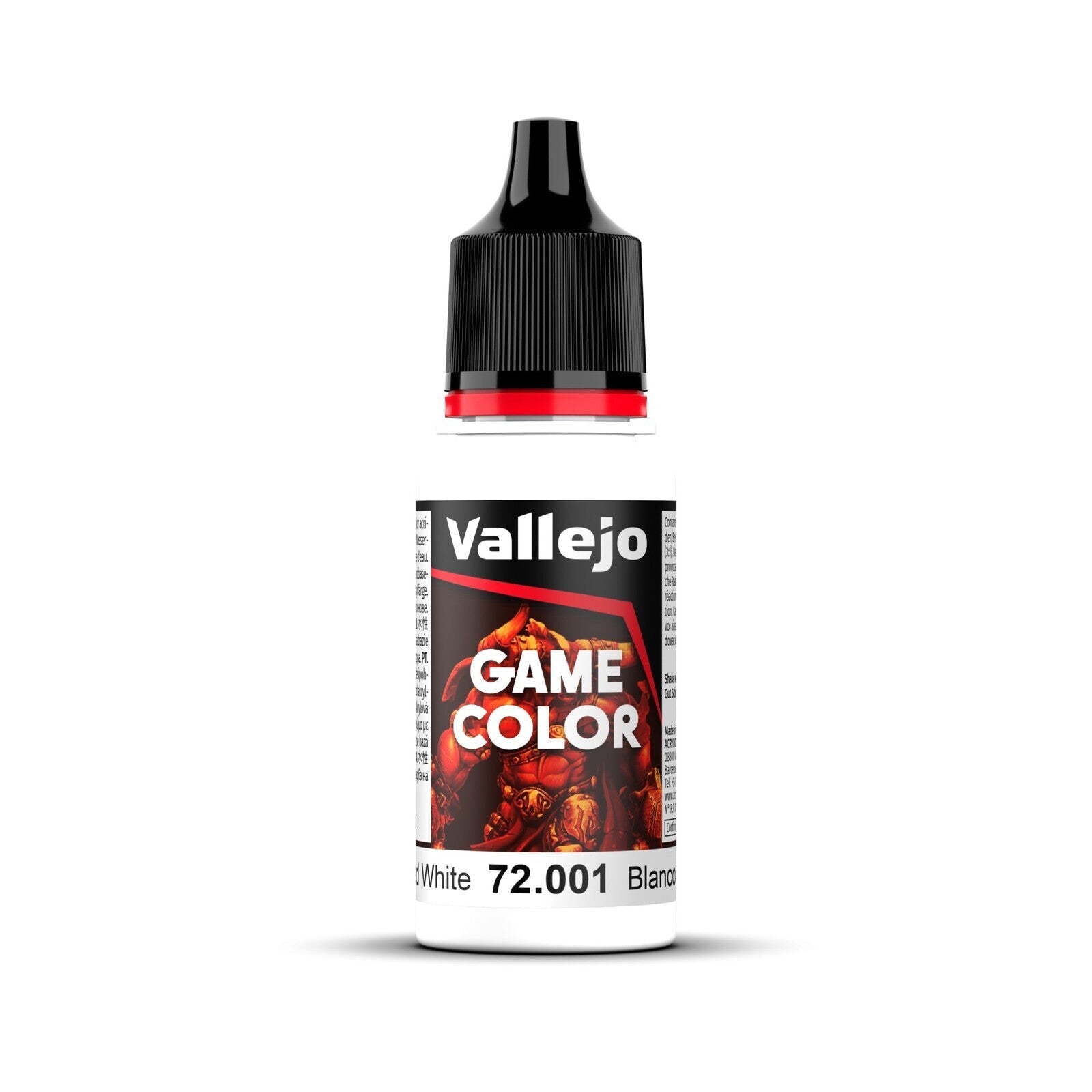 AV72001 Vallejo Game Colour Dead White 18ml Acrylic Paint - New Formulation Vallejo