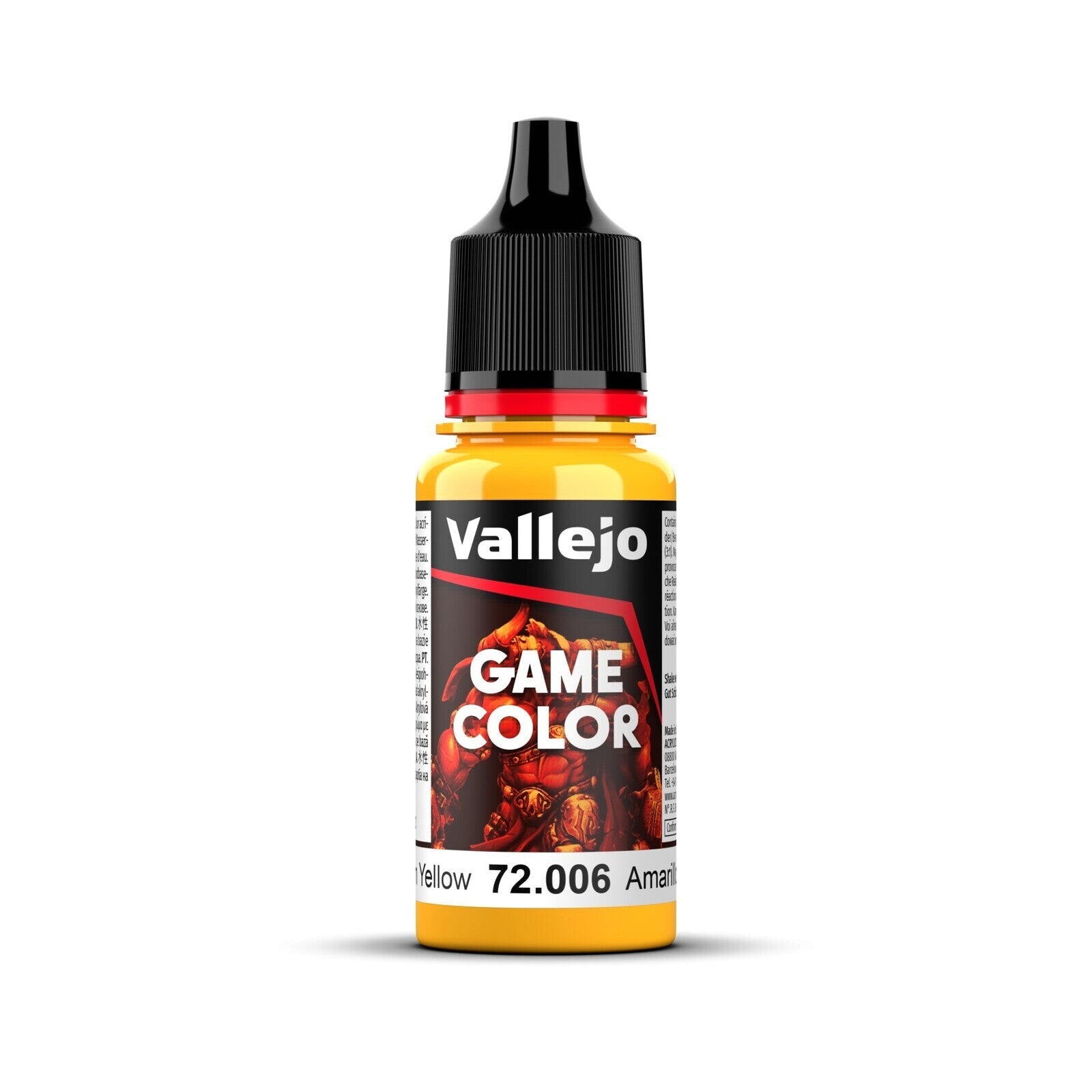 AV72006 Vallejo Game Colour Sun Yellow 18ml Acrylic Paint - New Formulation Vallejo