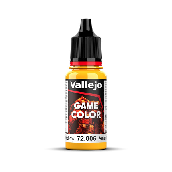 AV72006 Vallejo Game Colour Sun Yellow 18ml Acrylic Paint - New Formulation