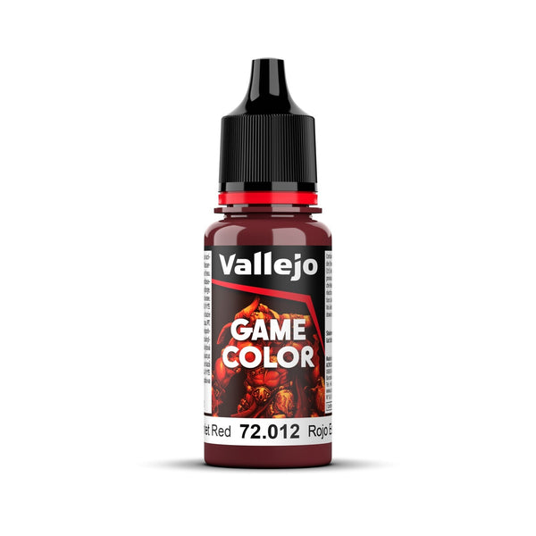 AV72012 Vallejo Game Colour Scarlet Red 18ml Acrylic Paint - New Formulation