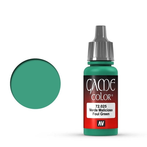 AV72025-OLD Vallejo Game Colour Foul Green 17 ml Acrylic Paint [72025] - Old Formulation