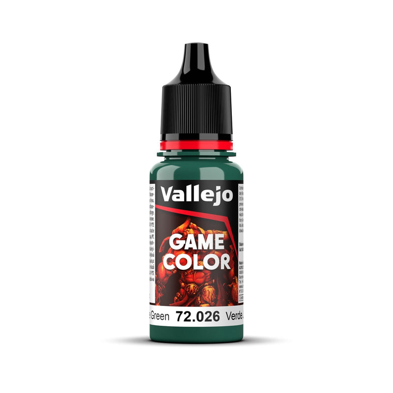 AV72026 Vallejo Game Colour Jade Green 18ml Acrylic Paint - New Formulation