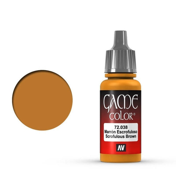 AV72038-OLD Vallejo Game Colour Scrofulous Brown 17 ml Acrylic Paint [72038] - Old Formulation