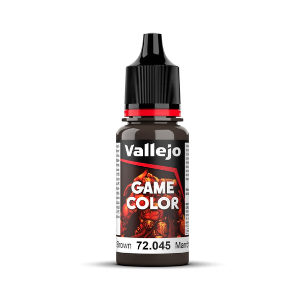 AV72045 Vallejo Game Colour Charred Brown 18ml Acrylic Paint - New Formulation