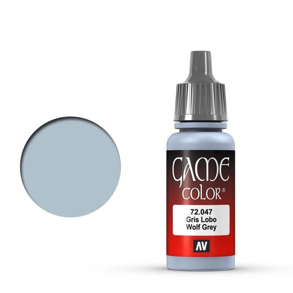 AV72047-OLD Vallejo Game Colour Wolf Grey 17 ml Acrylic Paint [72047] - Old Formulation
